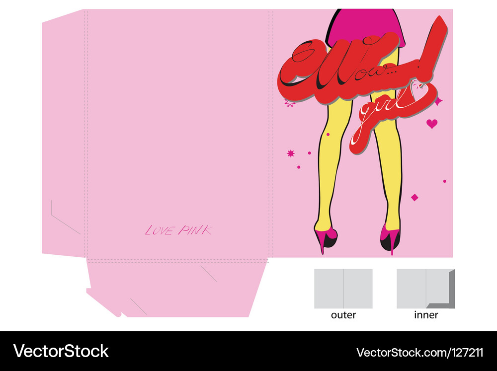 Template for folder Vector Image