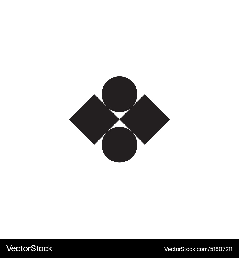 Tiles abstract basic shape simple logo Tiles abstract basic shape simple logo Vector Image