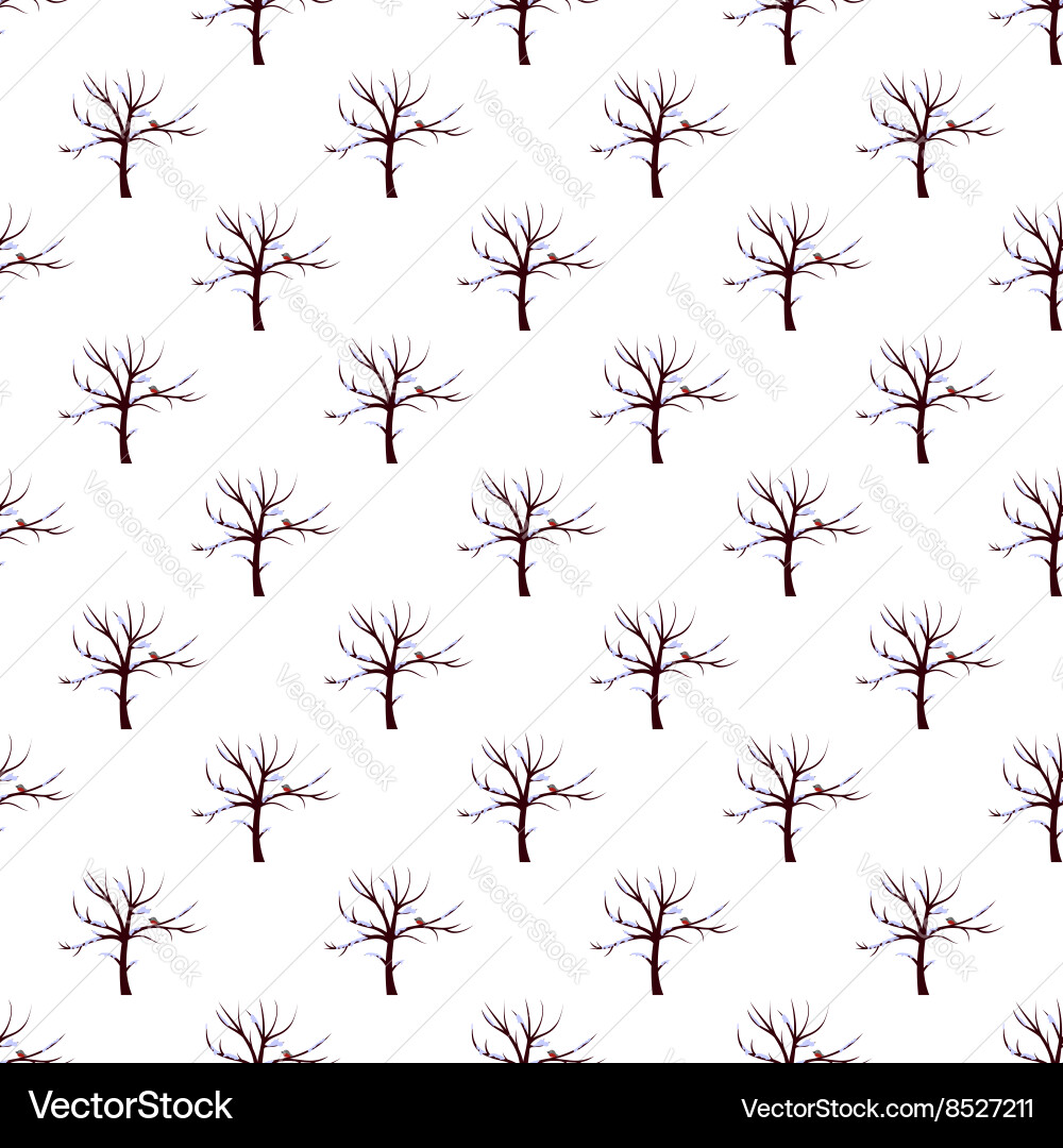 Tree pattern seamless vector image
