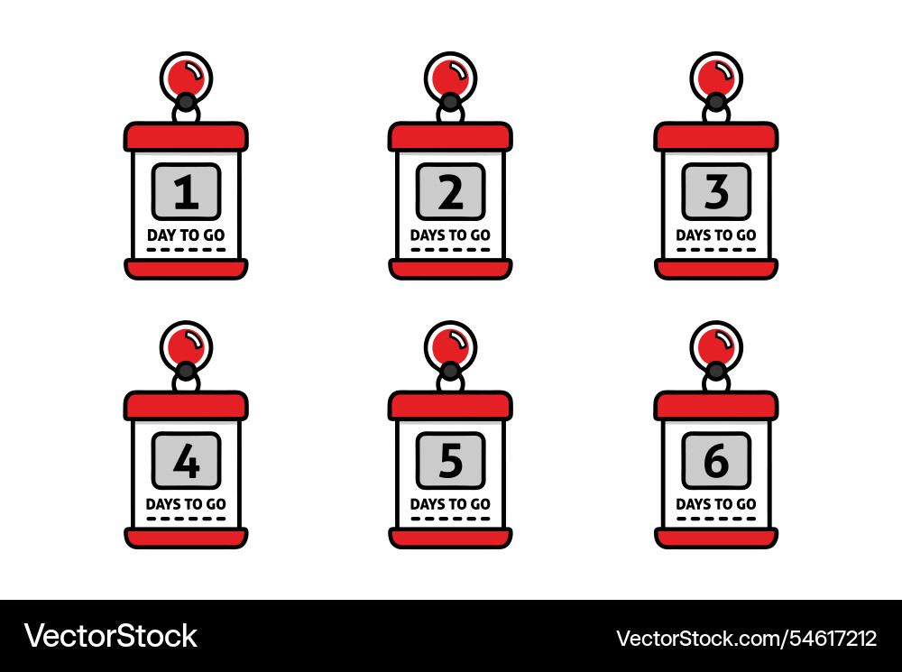 A set of countdown timer icon Vector Image
