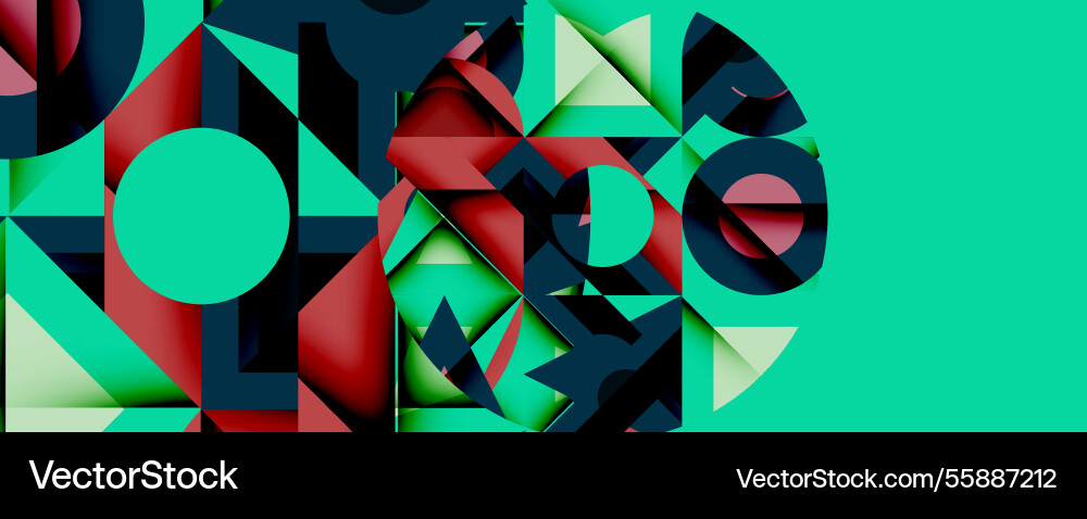 Abstract geometric composition with interlocking Abstract geometric composition with interlocking Vector Image