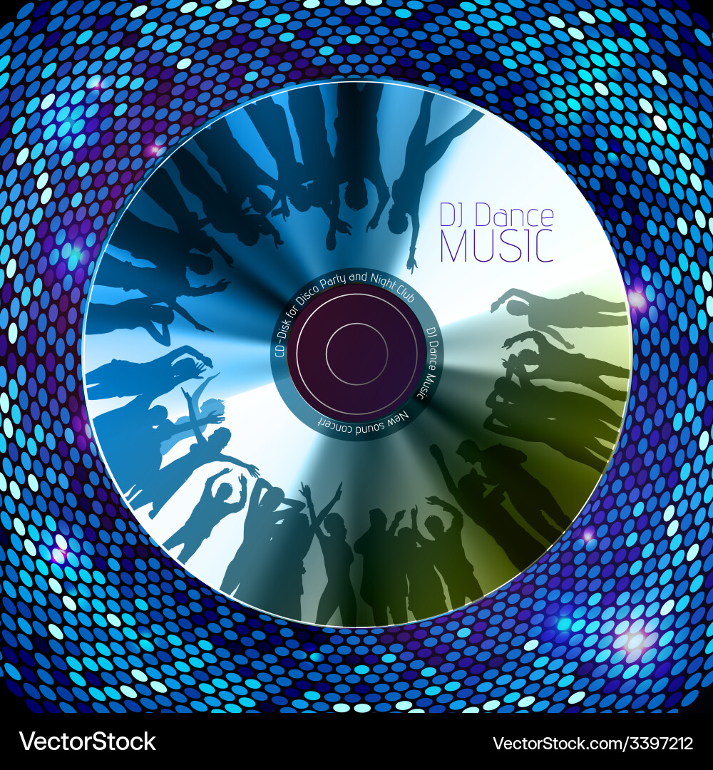 Disco abstract background record or disk Vector Image