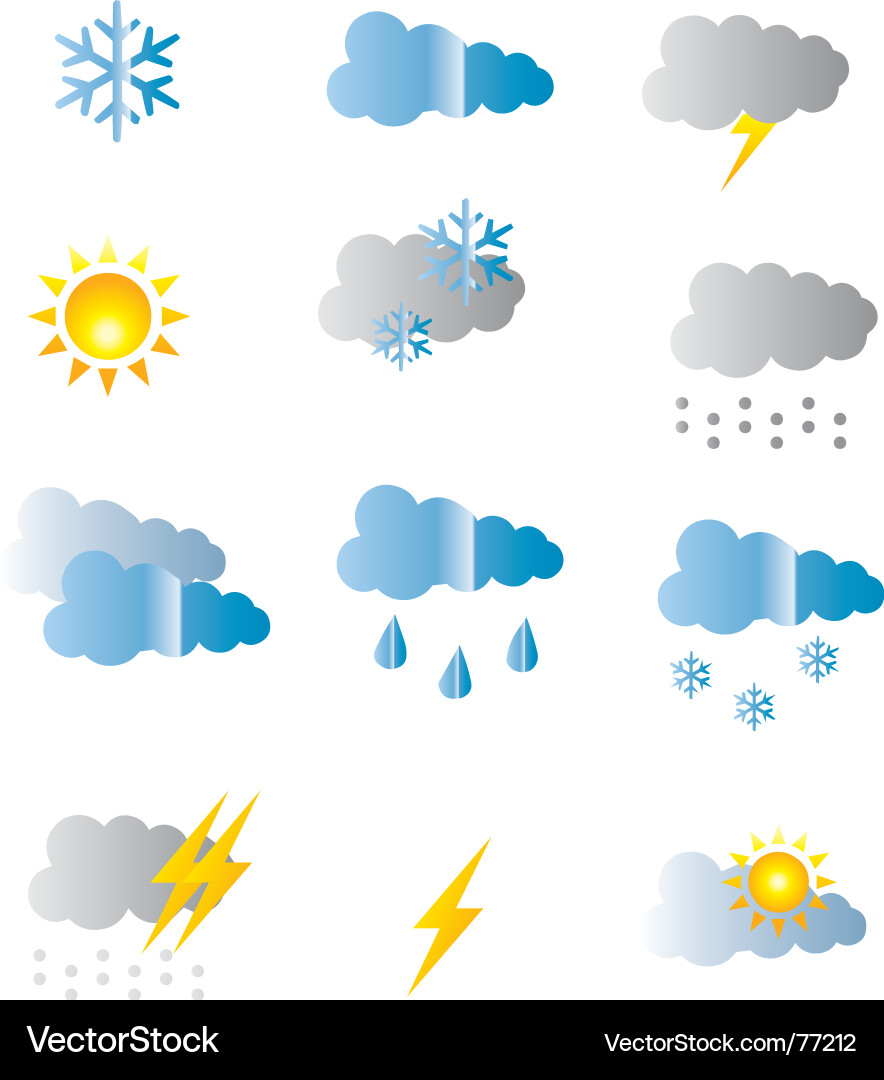 Weather Icon Set vector image