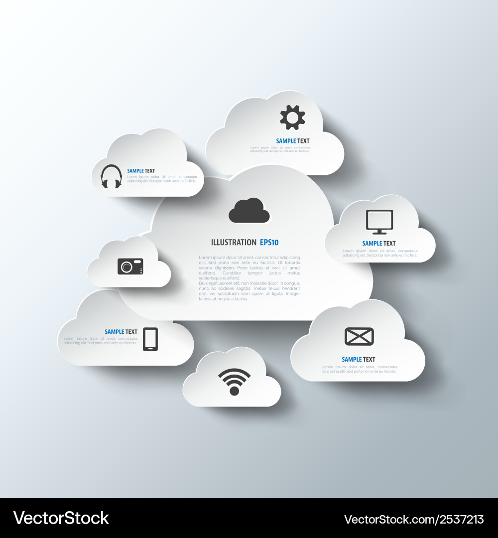 Cloud Computing and Web Icons vector image