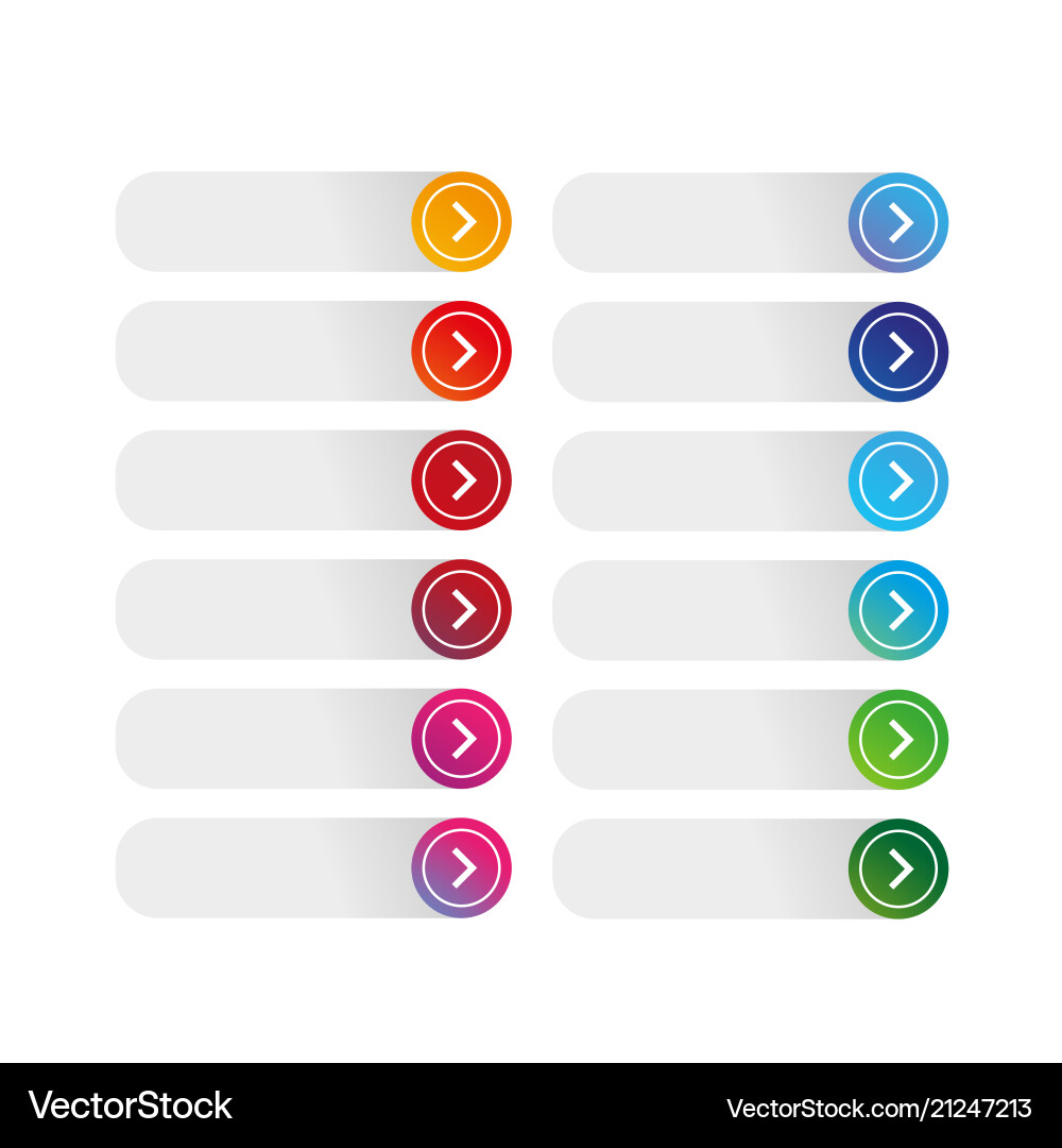 Empty web button set vector image