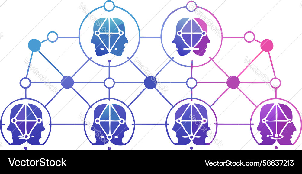 Global network interconnection nodes and data Vector Image