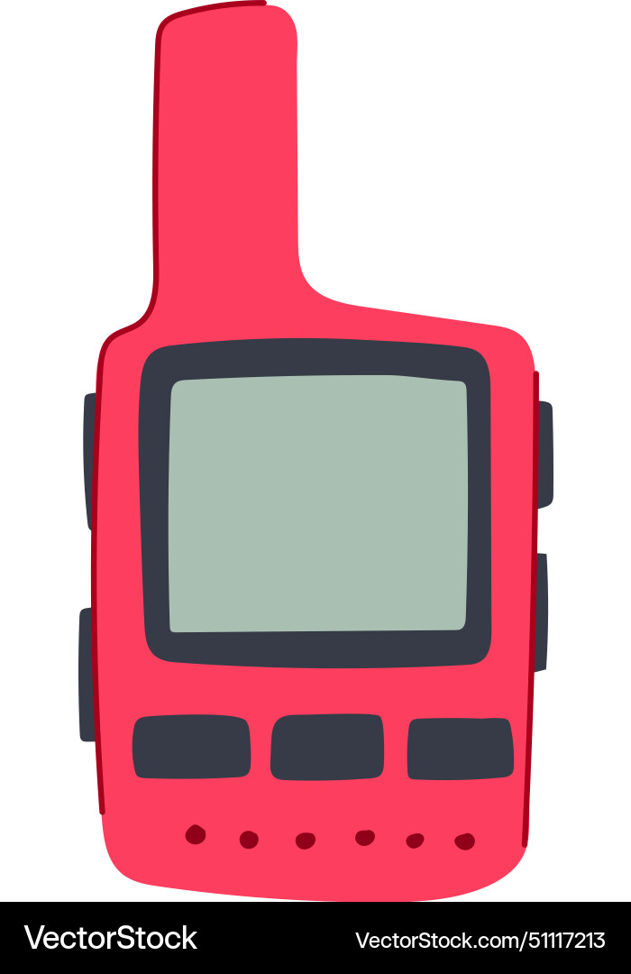 Global satellite phone cartoon Royalty Free Vector Image