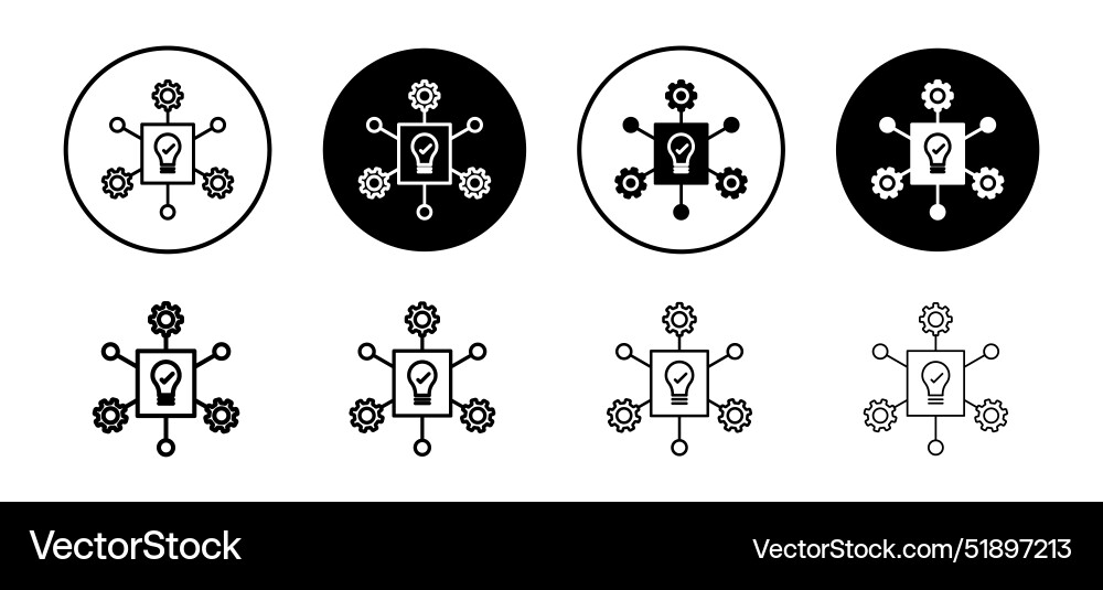 Implementation icon set collection for web vector image
