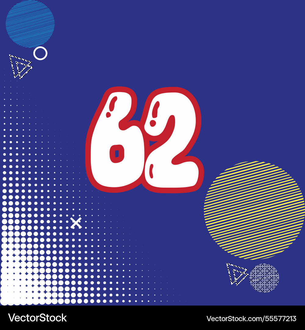 Number font design with decorative dots Vector Image