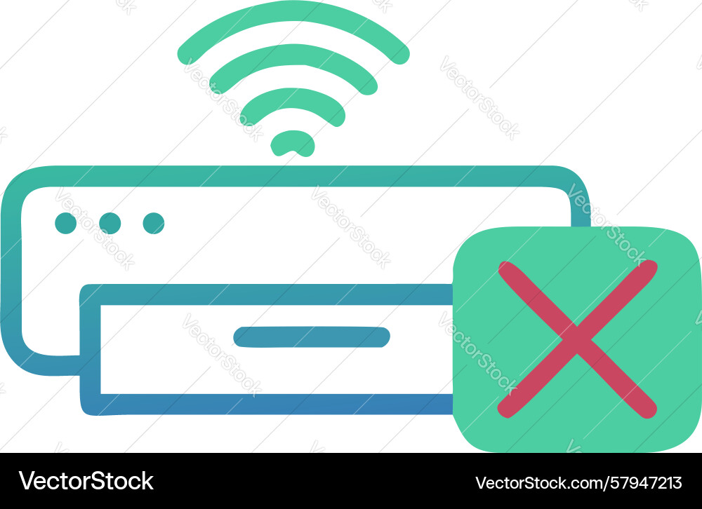 Router Network Error Icon Vector Image
