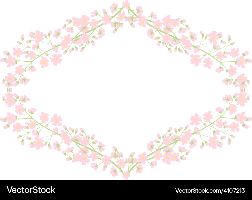 Tree branches frame vector image