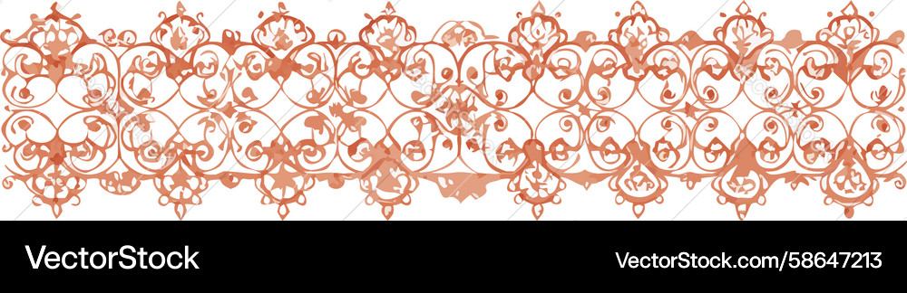 Victorian Scroll Border Vector Image