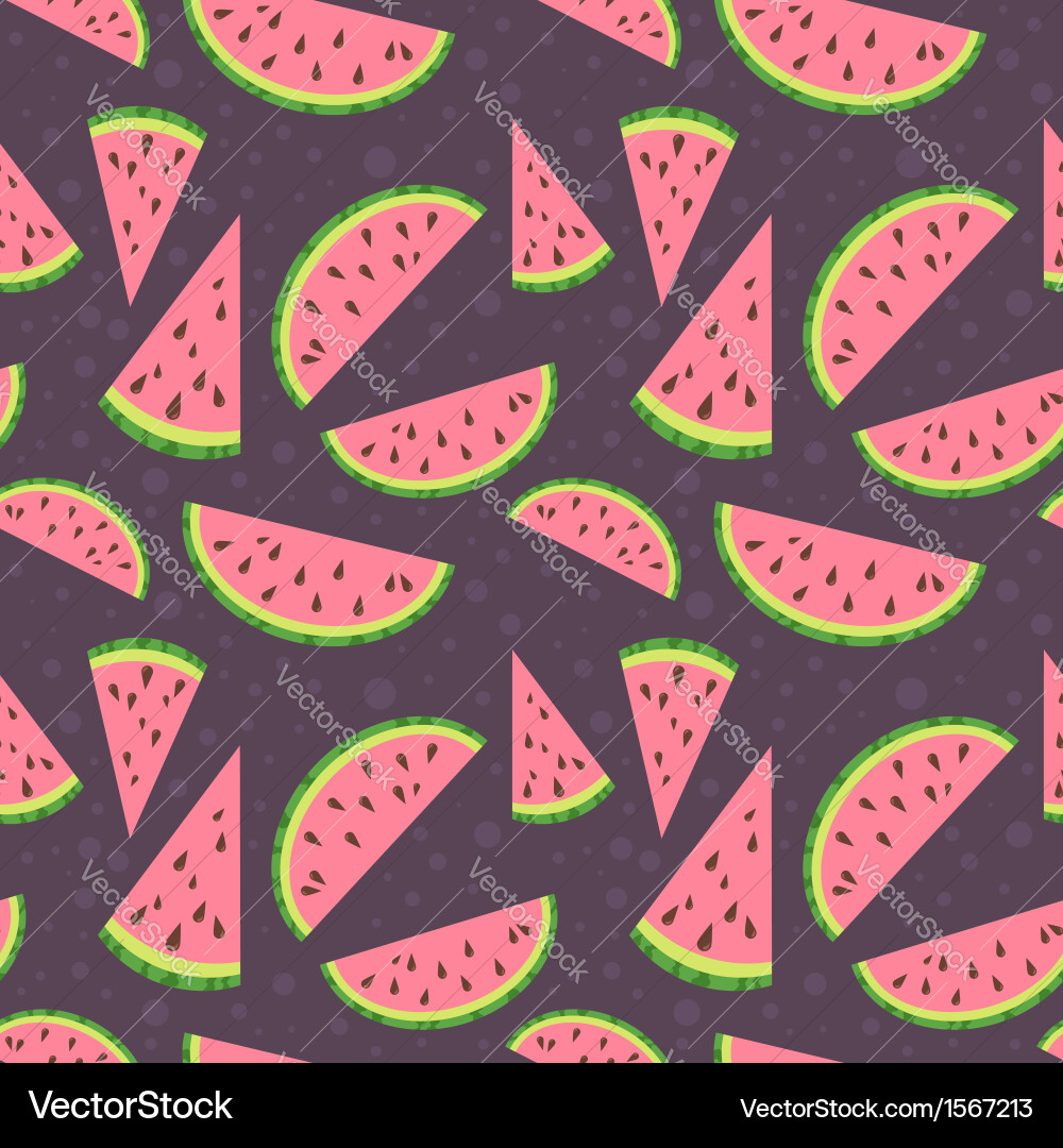 Watermelon Seamless Pattern Vector Image