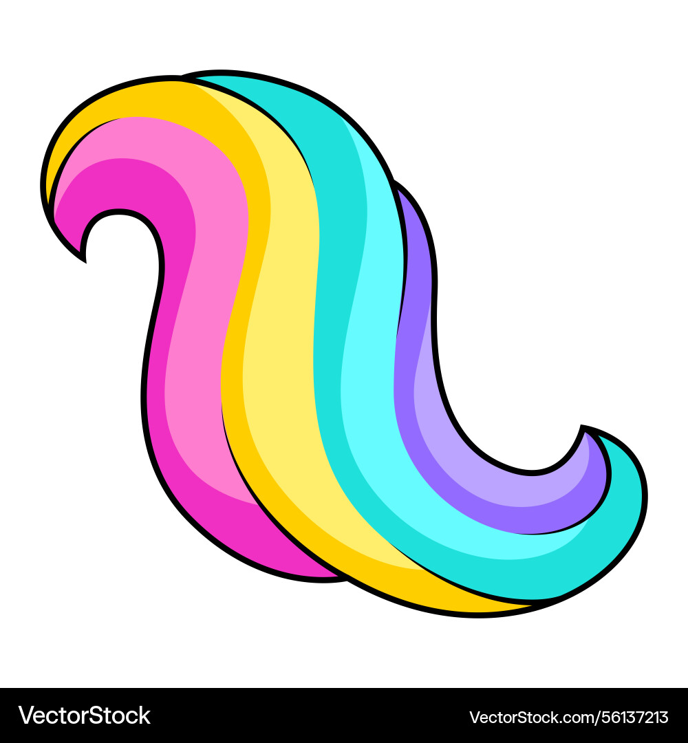 Wave line curl color striped texture swirly Wave line curl color striped texture swirly vector image