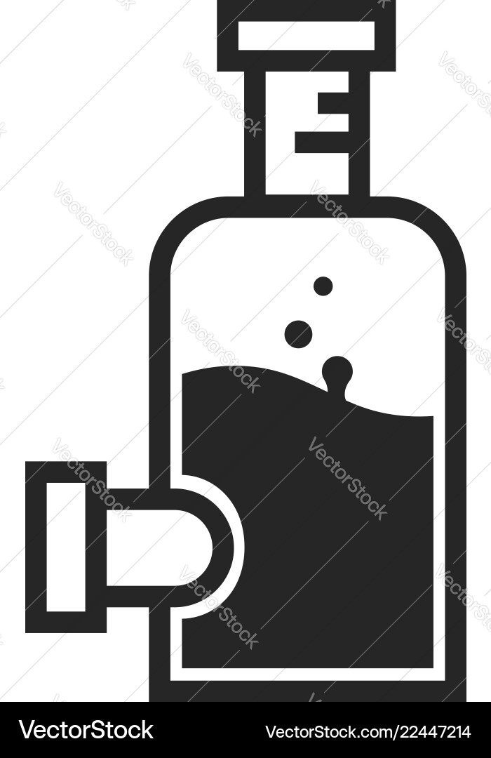 Glass flask icon simple style Glass flask icon simple style vector image