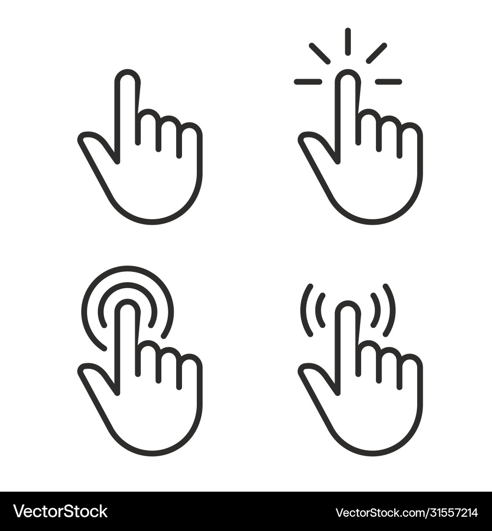Hand Pointer Clicker Icon vector image