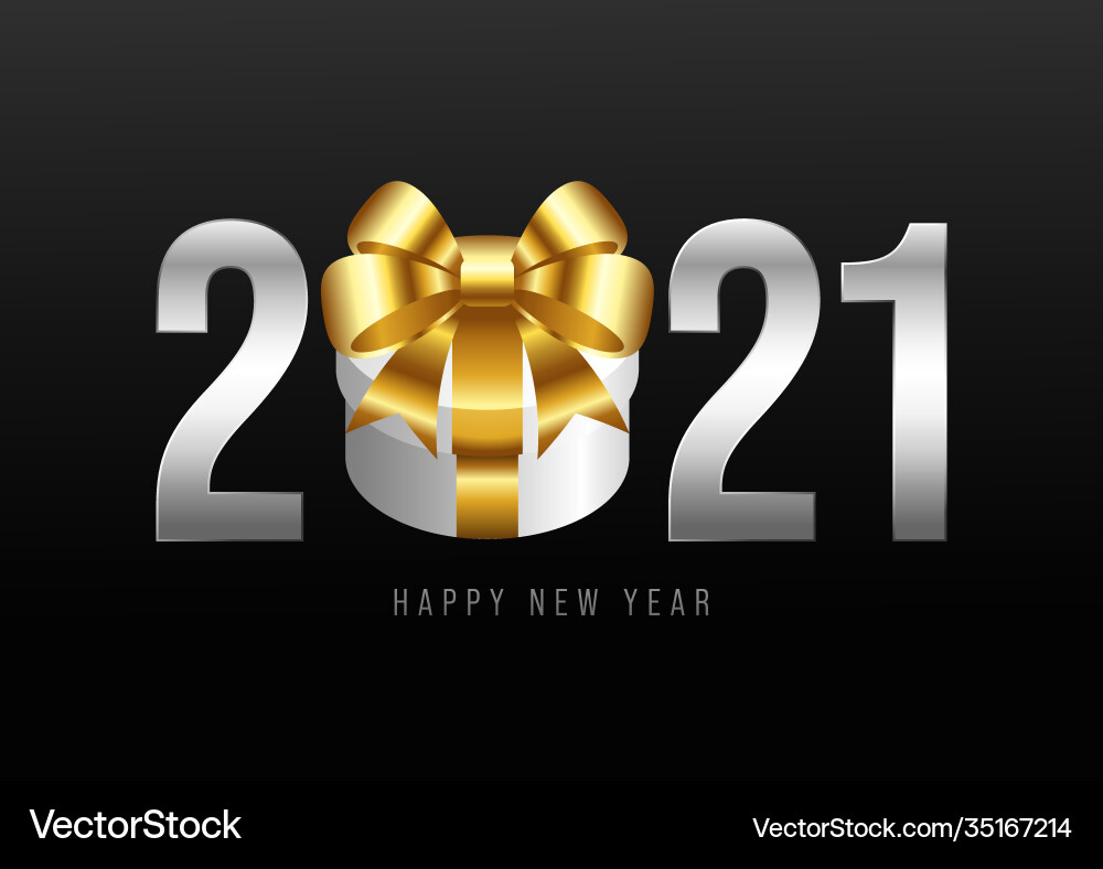 Happy new year 2021 background decorative Vector Image