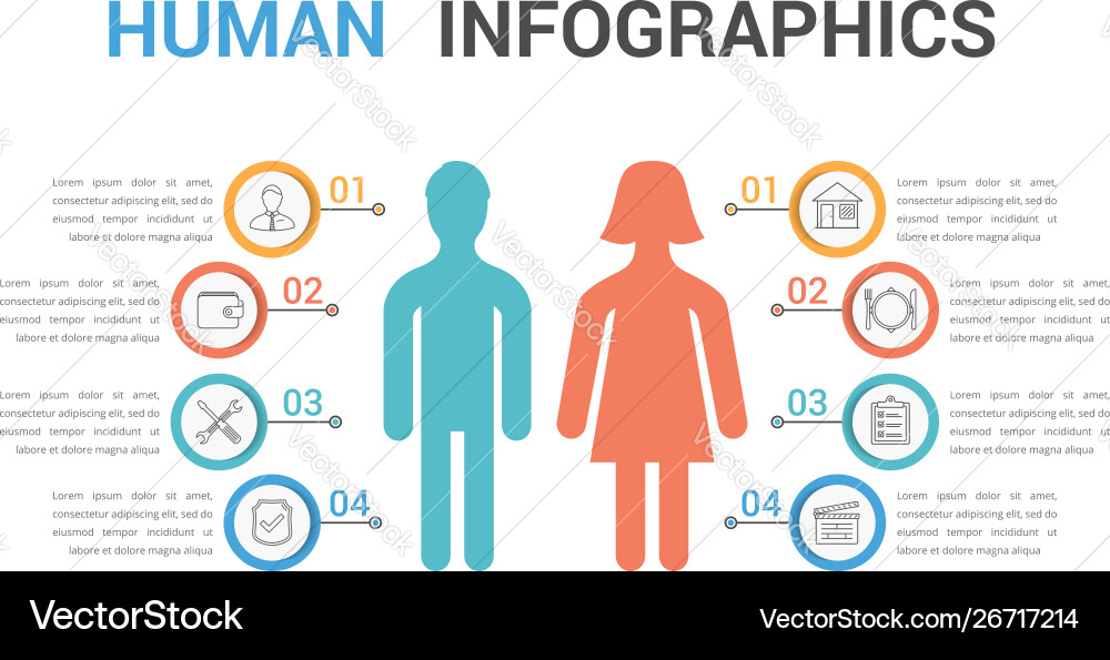 Human Workflow & Data Charts vector image