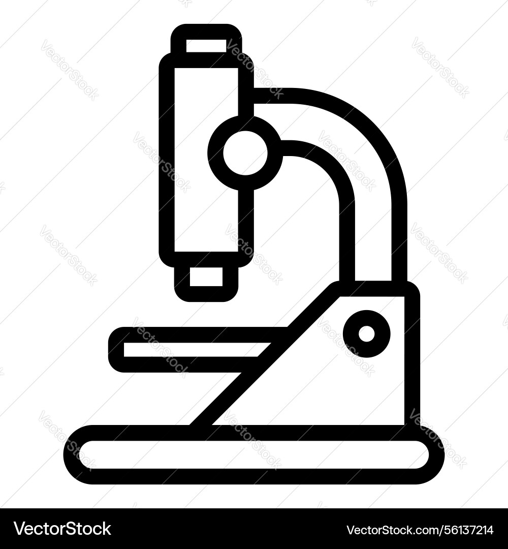 Laboratory microscope line icon science concept Laboratory microscope line icon science concept vector image