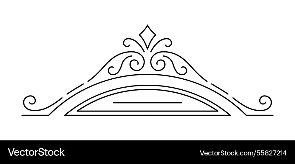 Line curl element modern decorative linear Line curl element modern decorative linear vector image
