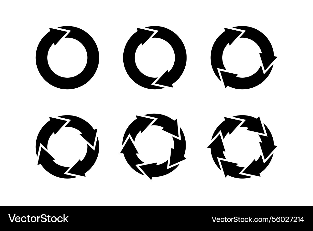 Rotating Cycle Arrows - Circular Diagram vector image