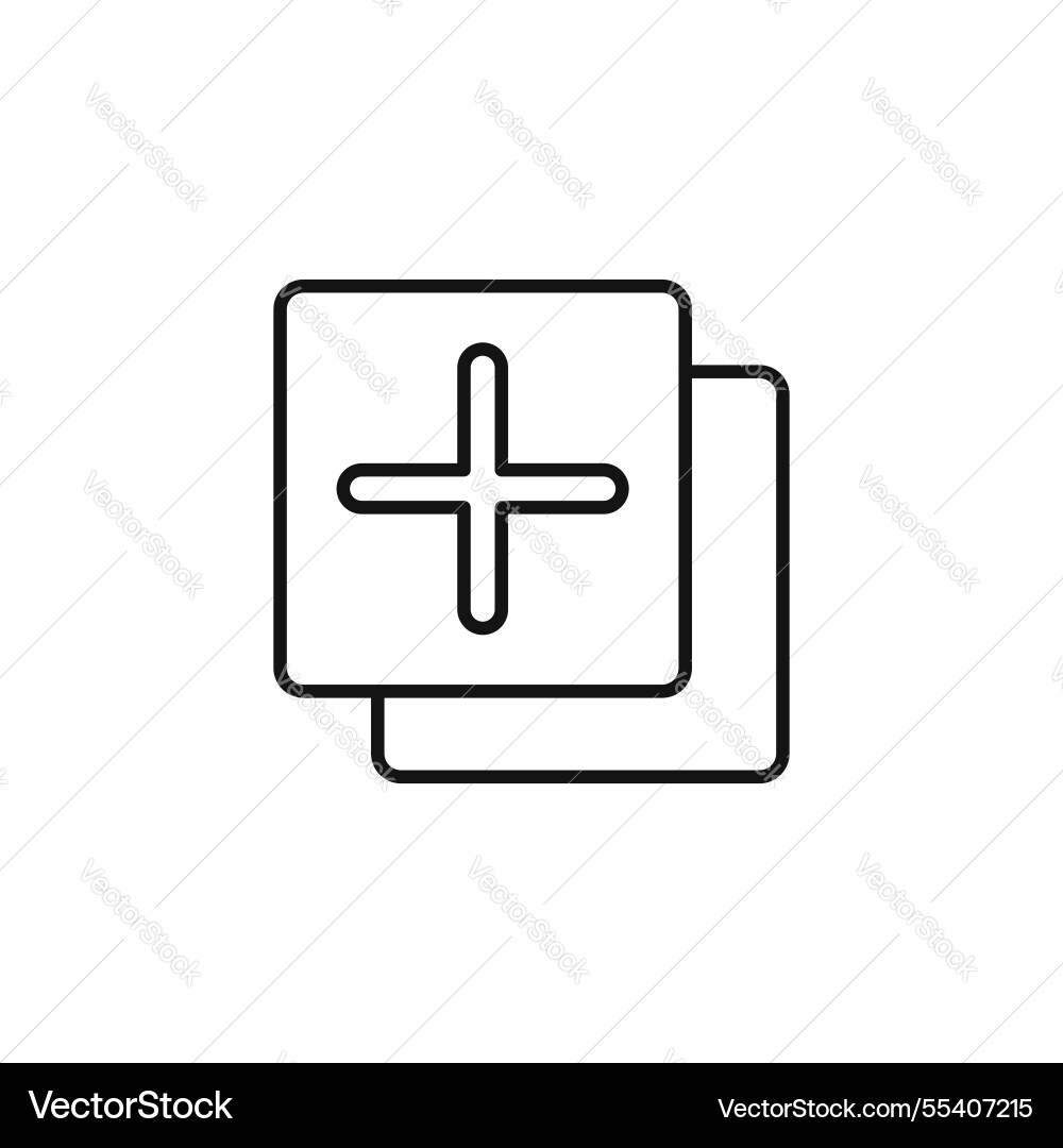 Add apps icon simple thin line Vector Image
