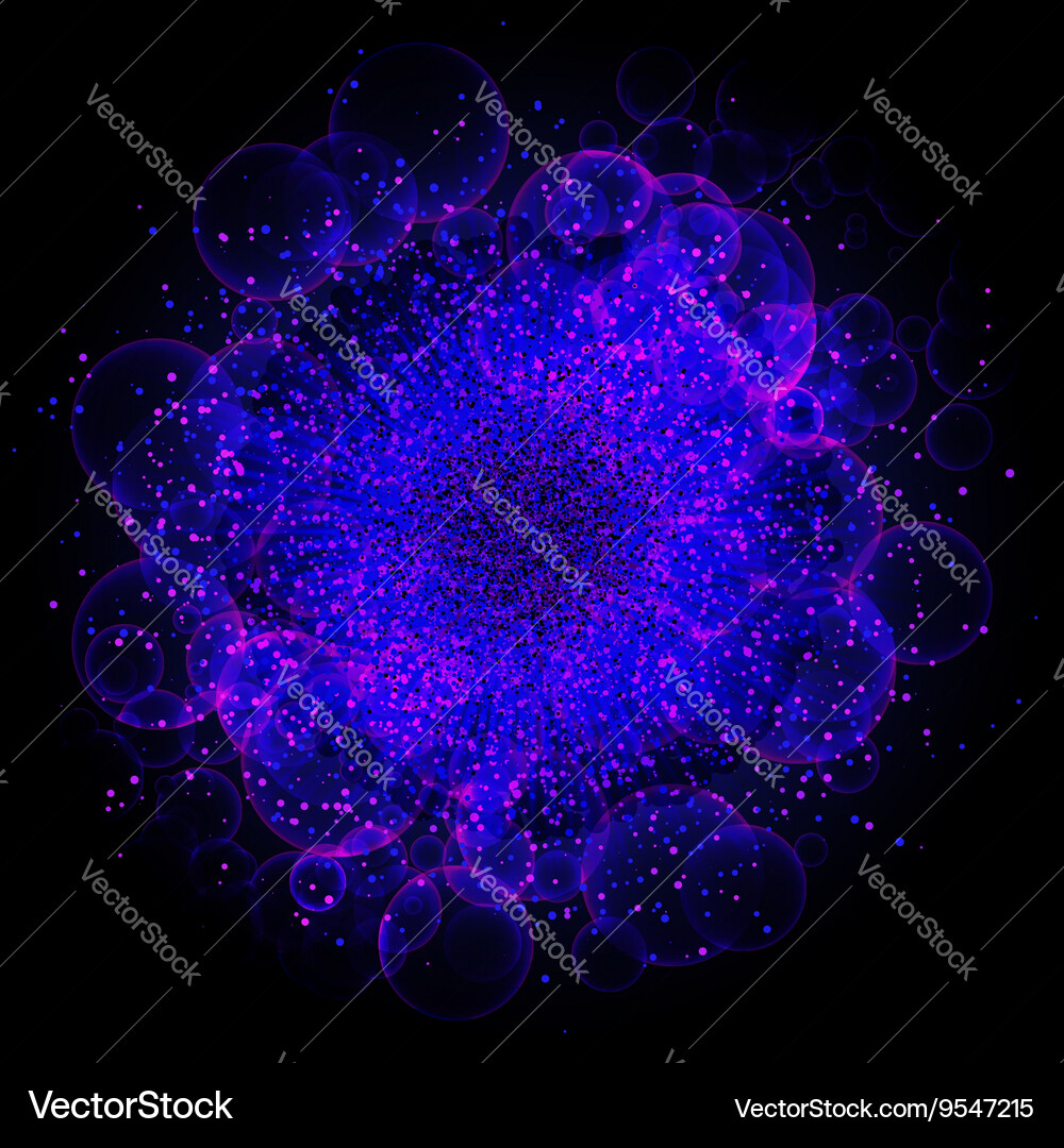 Bokeh explosion colorful abstract background effec Vector Image