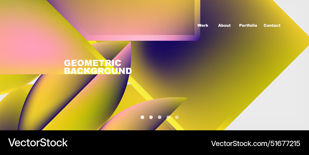 Minimal geometric web site page template design Vector Image