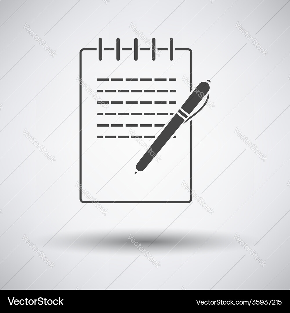 Notebook with pen icon Notebook with pen icon vector image