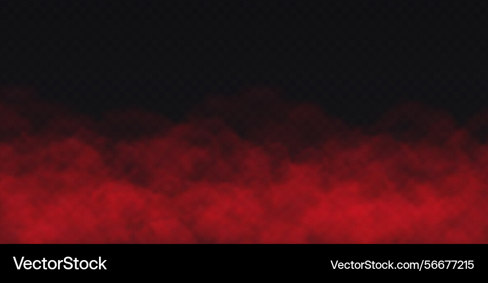 Red fog effect on transparent dark background Red fog effect on transparent dark background Vector Image
