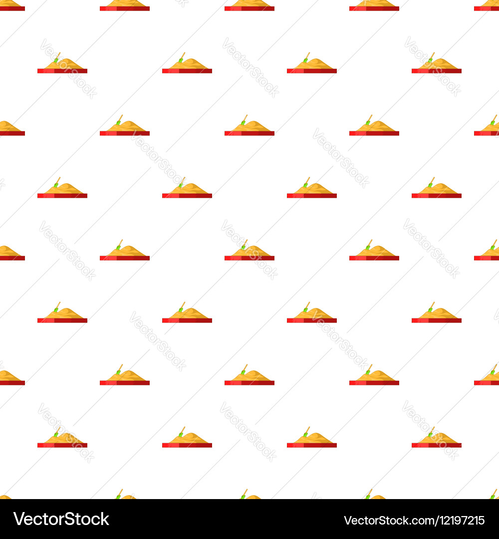Sandbox pattern cartoon style vector image