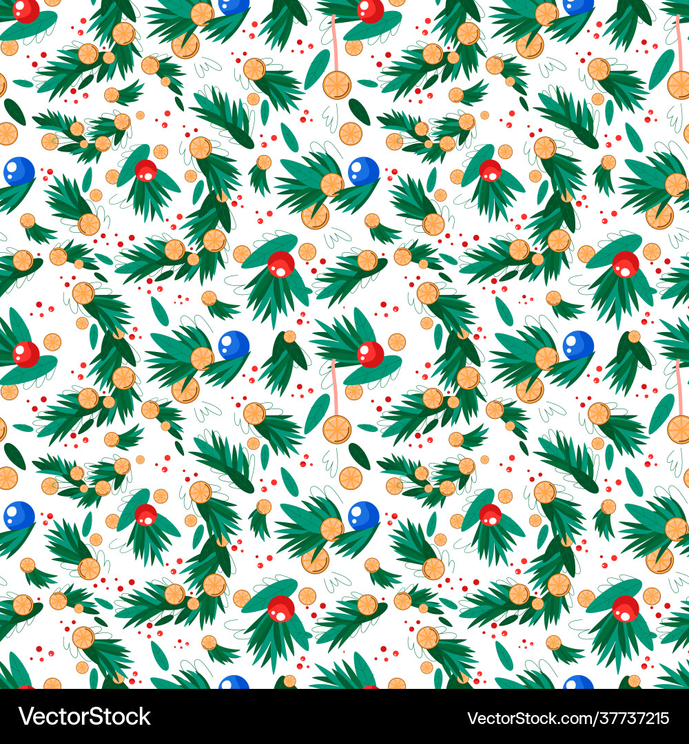 Seamless pattern with christmas elements Seamless pattern with christmas elements vector image