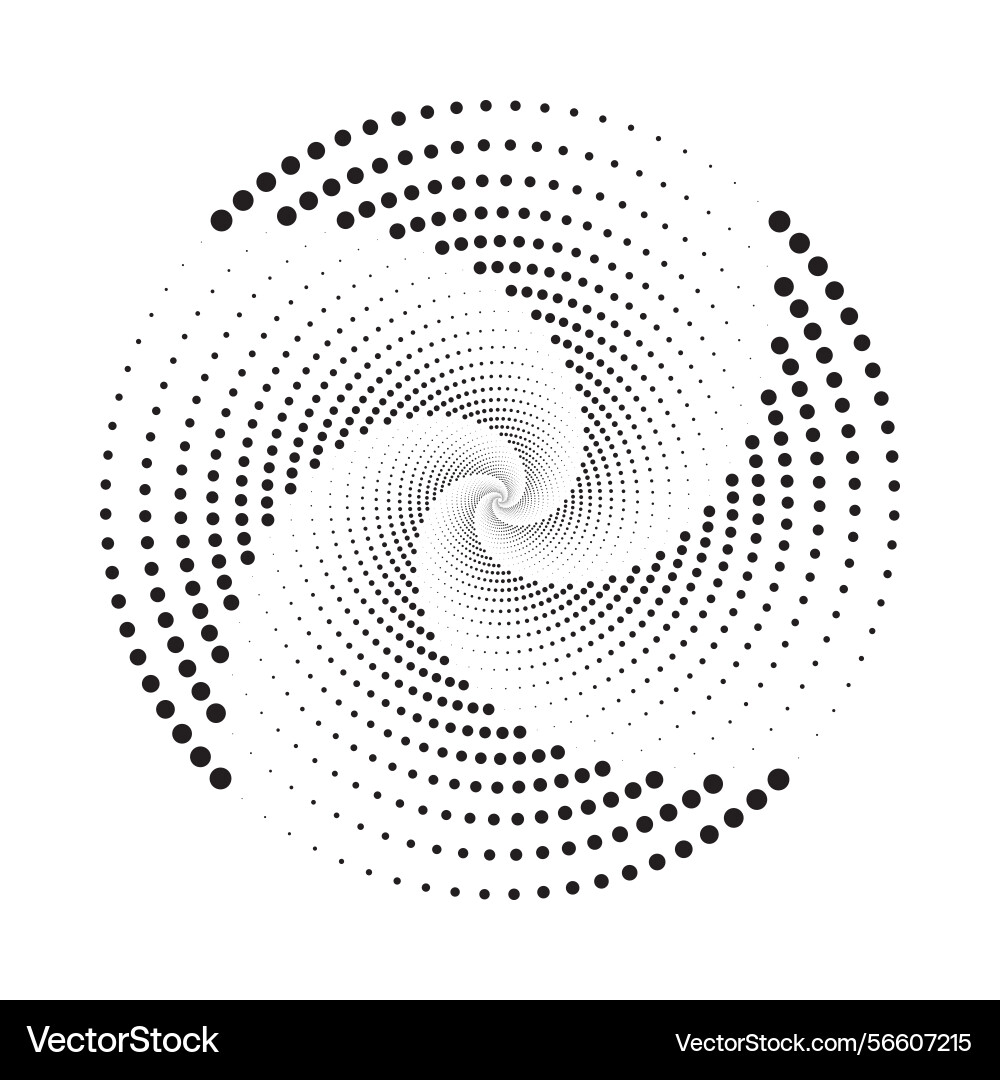 Spiral halftone dots abstract pattern Spiral halftone dots abstract pattern Vector Image
