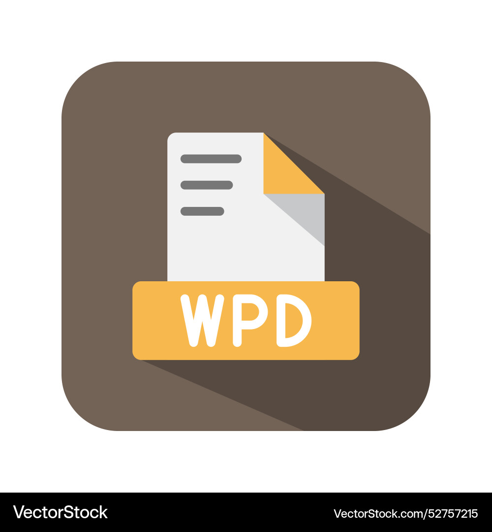 Wpd flat icons symbol document files archive vector image