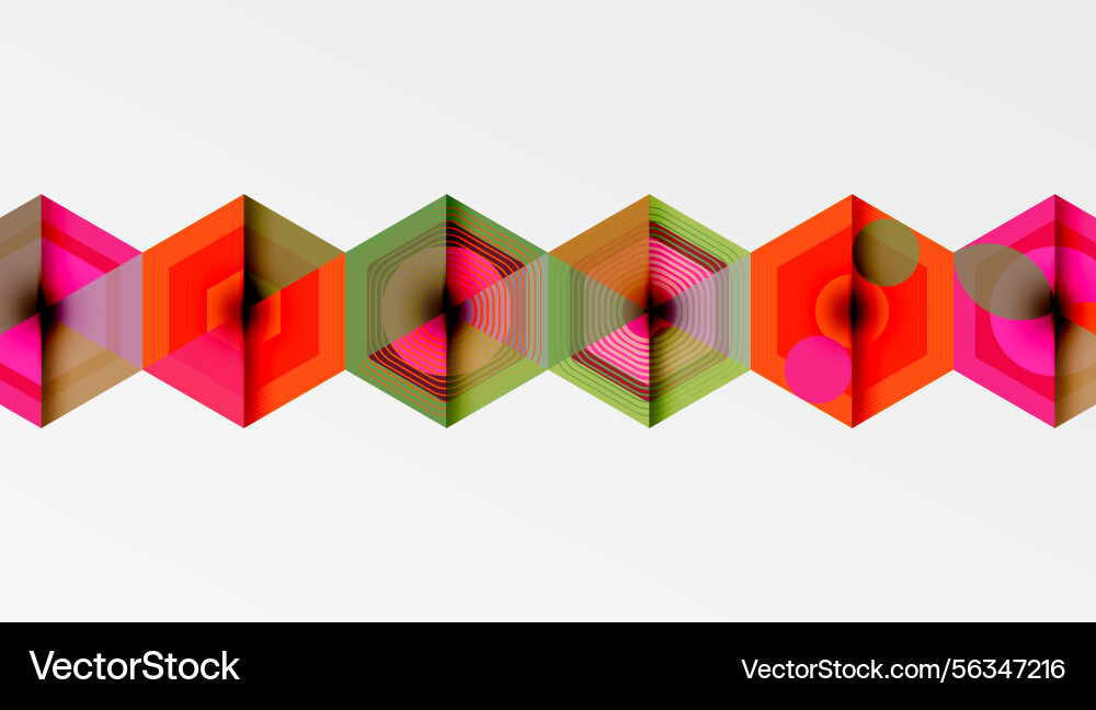 Abstract geometric pattern hexagonal shapes Abstract geometric pattern hexagonal shapes Vector Image