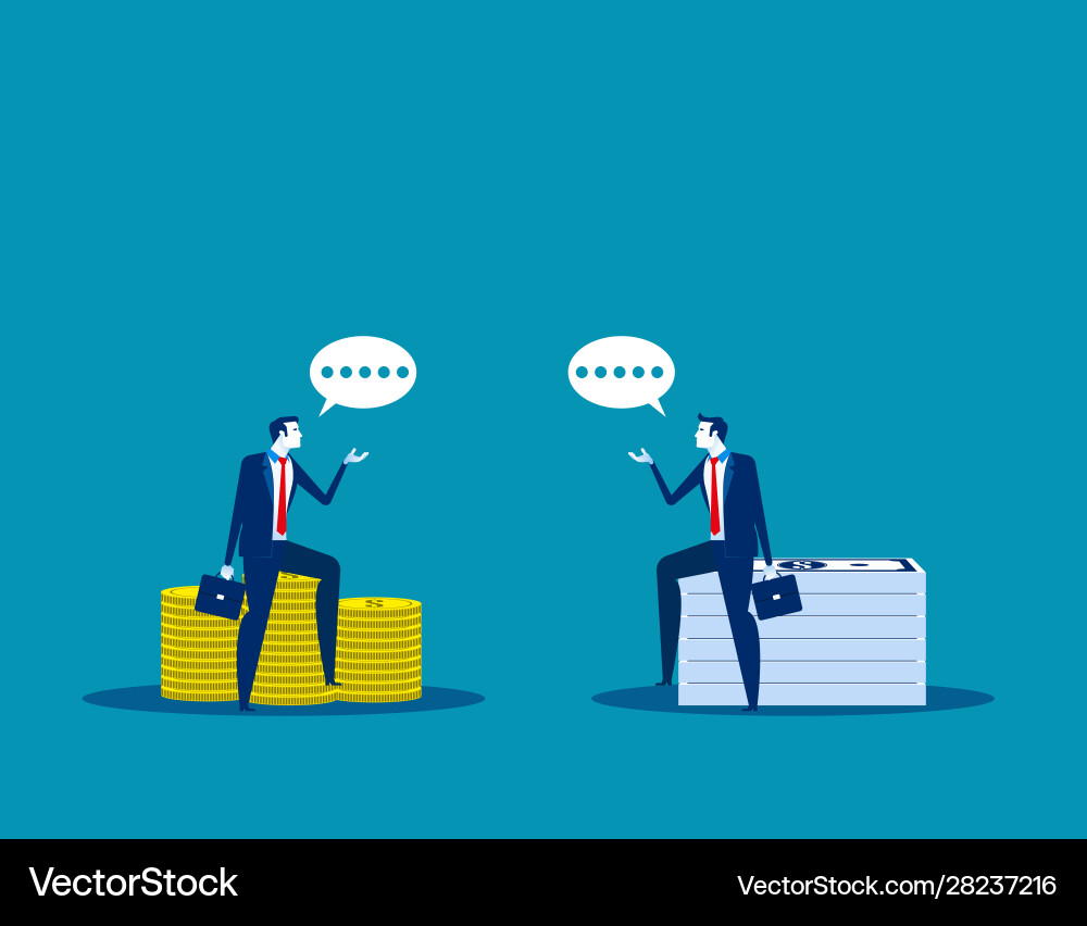 Business investor talking concept Business investor talking concept vector image