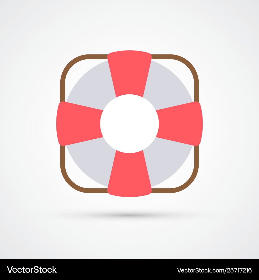 Colored lifebuoy trendy symbol vector image