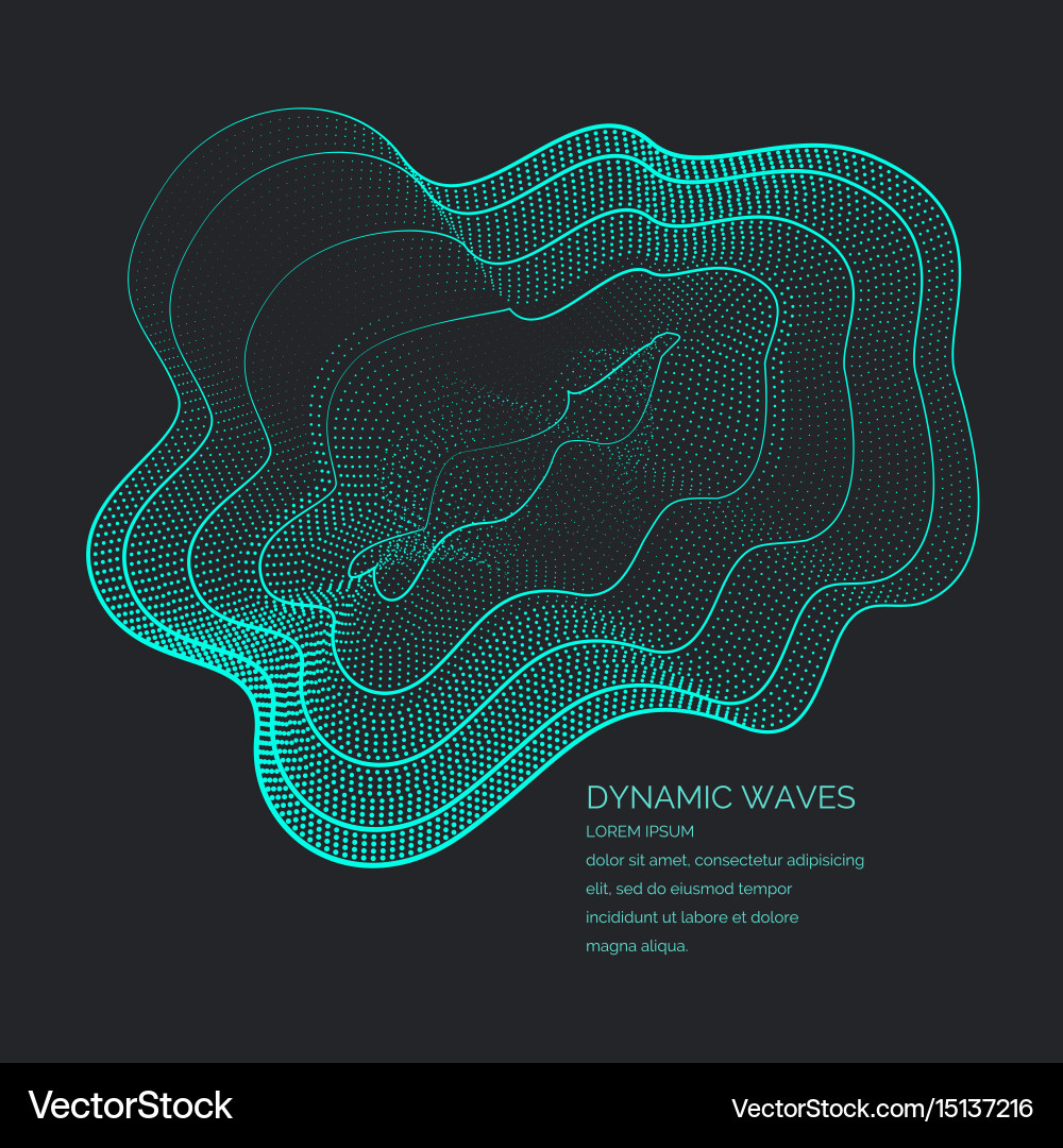 Dynamic Color Waves Background vector image
