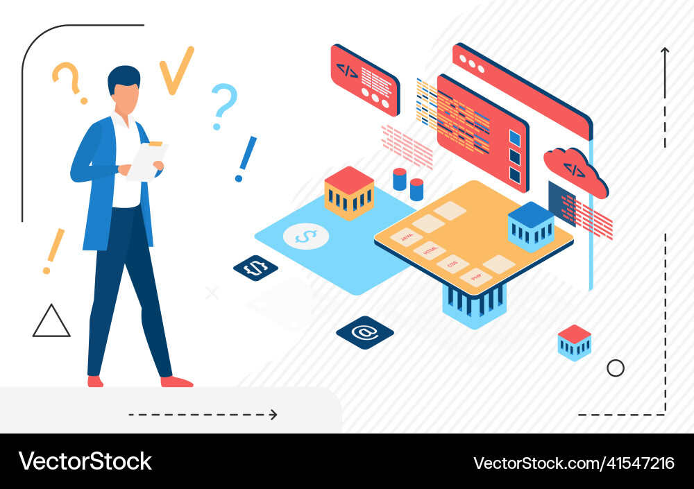 Mobile online banking application development Vector Image