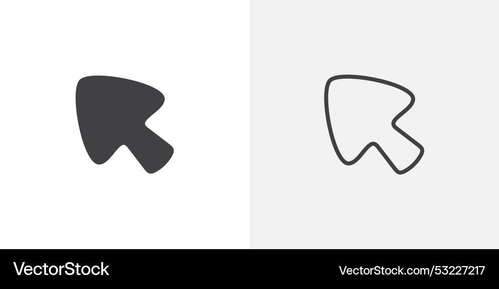 Cursor icon flat and simple set design Cursor icon flat and simple set design vector image