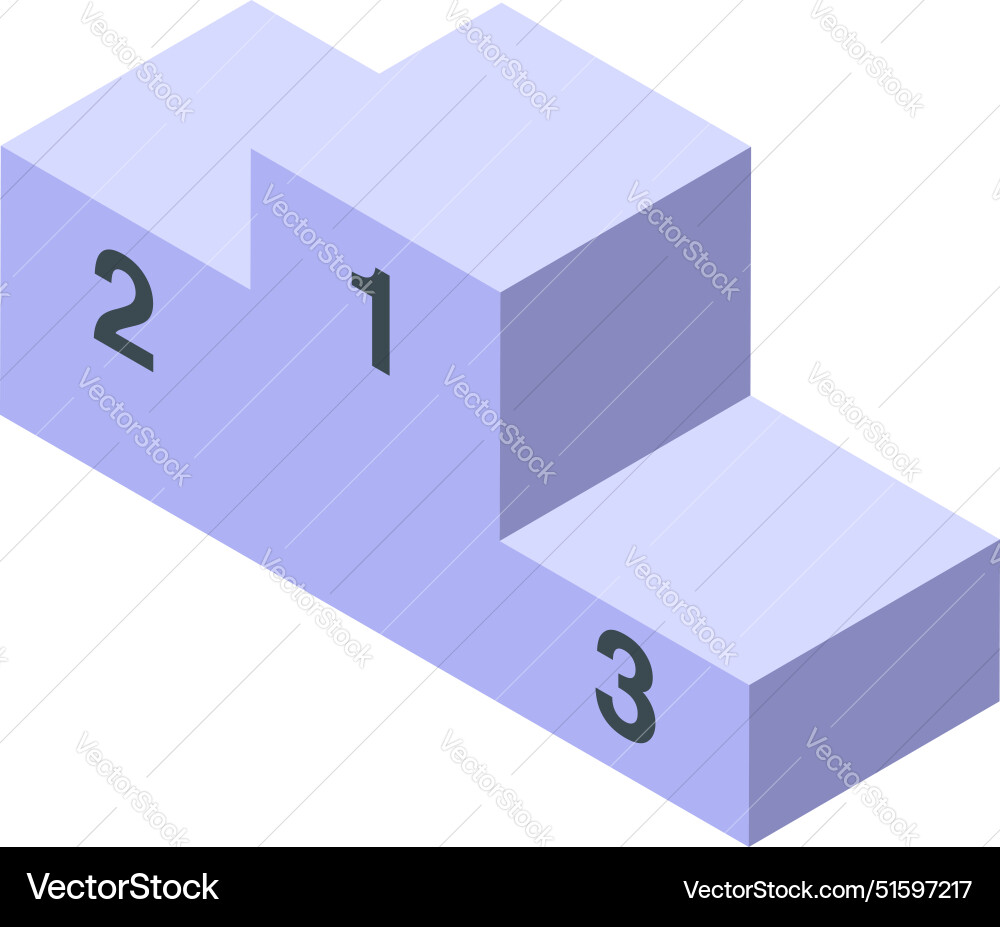 Empty winners podium with first second and third Vector Image