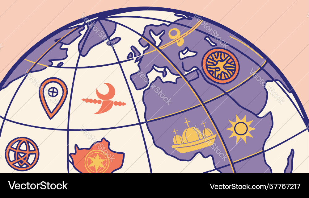 Global technology and data network connectivity Vector Image