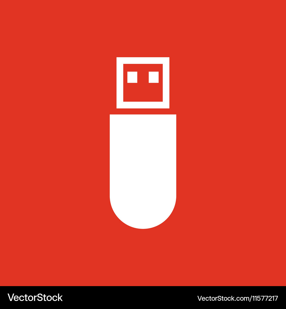 Usb icon transfer and connection data Vector Image