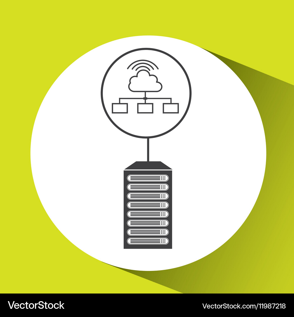 Cloud wifi data center connection Vector Image