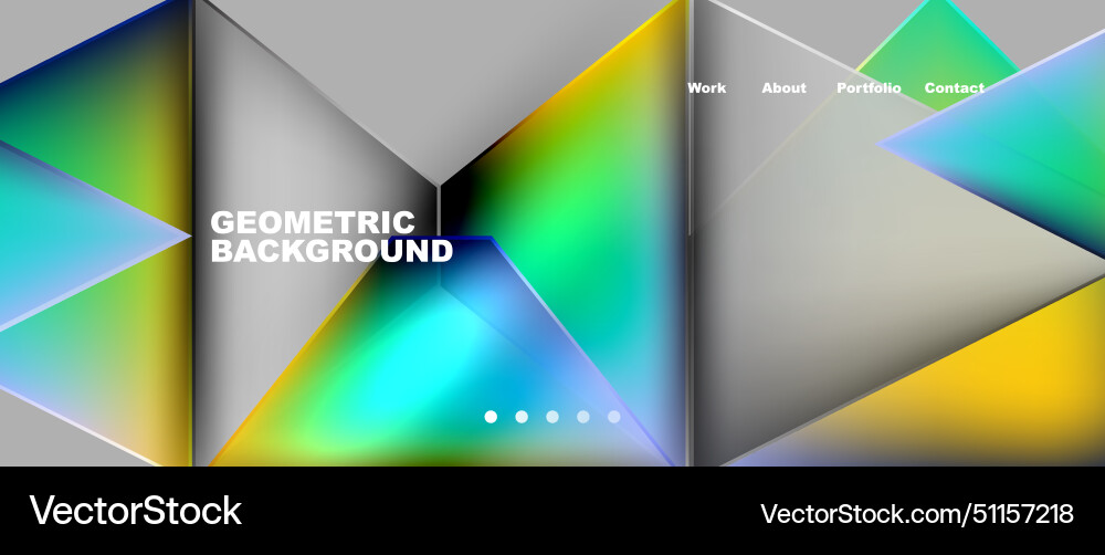 Colorful triangular geometric pattern on gray Colorful triangular geometric pattern on gray Vector Image