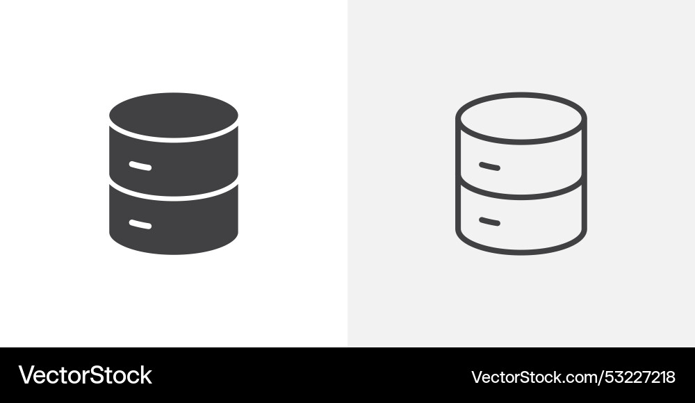 Database icon flat and simple set design Database icon flat and simple set design vector image