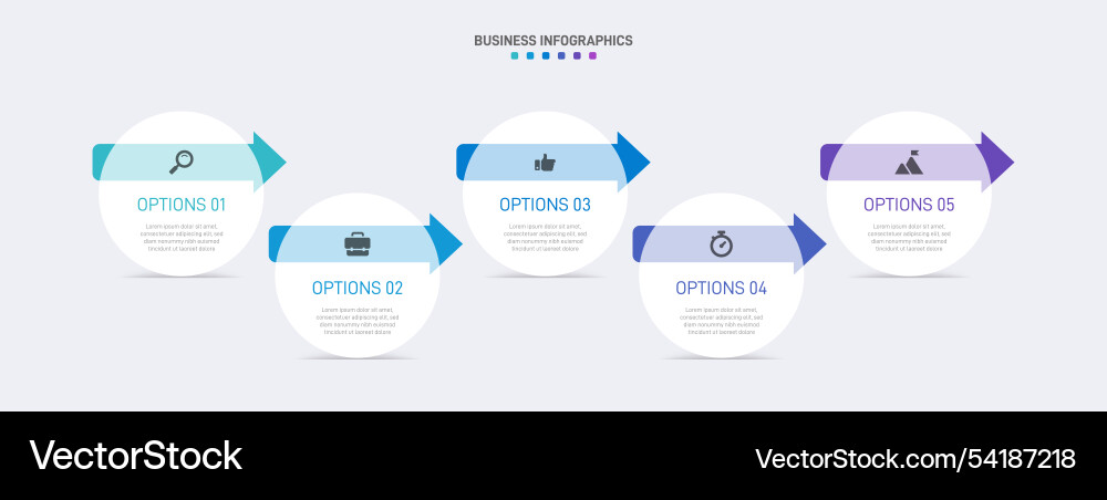Horizontal progress bar featuring 5 arrow-shaped Horizontal progress bar featuring 5 arrow-shaped vector image