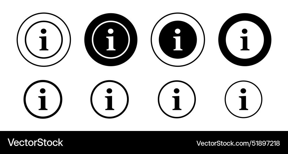 Information icon set collection for web Information icon set collection for web Vector Image