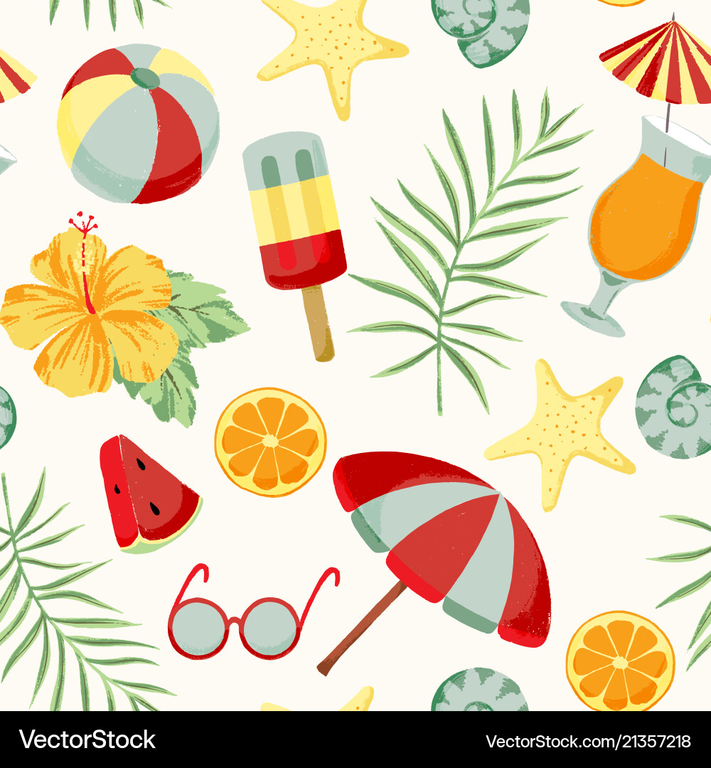 Tropical Summer Pattern Vector Image