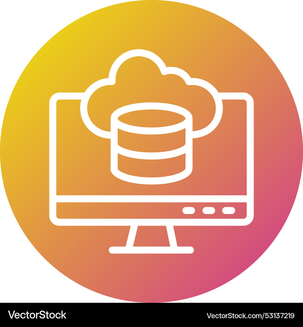 Cloud database icon design vector image